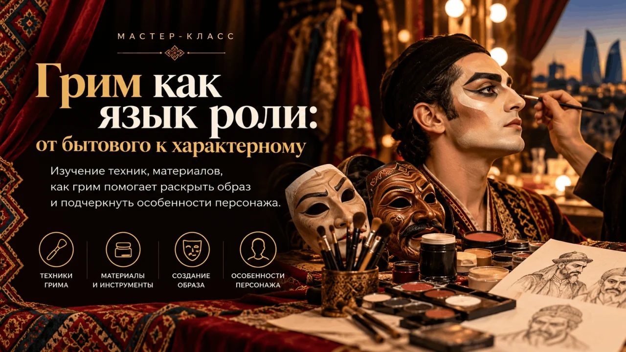 Мастер-класс «Грим как язык роли: от бытового к характерному»